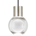 Mina 2700K Pendant - Satin Nickel / Crystal