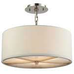 Selma Semi Flush Ceiling Light - Floor Model - Polished Nickel / White