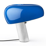 Snoopy Table Lamp - White Marble / Blue