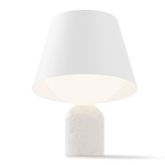 Dude Table Lamp - White Marble / White