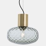 Bloom II Pendant - Overstock - Brass / Clear Gray