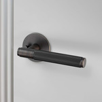 Conventional Cross Pattern Lever Door Handle Set - Overstock - Smoked Bronze