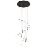 Light Year Round Multi Light Pendant - Overstock - Black / Clear / Black