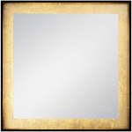 Anya Square Color Select LED Mirror - Floor Model - Black / Gold Foil