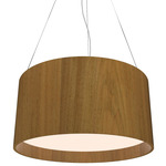 Cylindrical Small Pendant - Louro Freijo / White Acrylic