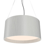 Cylindrical Small Pendant - Organic White / White Acrylic