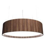 Cylindrical Large Pendant - American Walnut / White Acrylic