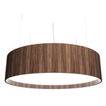Cylindrical Large Pendant - American Walnut / White Acrylic