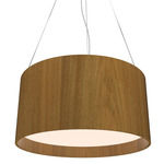 Cylindrical Small Pendant - Louro Freijo / White Acrylic