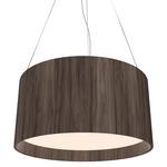 Cylindrical Small Pendant - American Walnut / White Acrylic