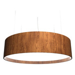 Cylindrical Large Pendant - Imbuia / White Acrylic