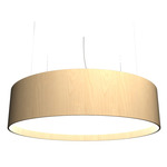 Cylindrical Large Pendant - Maple / White Acrylic
