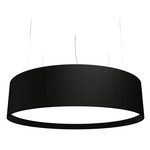 Cylindrical Large Pendant - Charcoal / White Acrylic