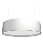 Cylindrical Large Pendant - Organic White / White Acrylic