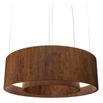 Cylindrical Drum Ring Pendant - Imbuia