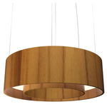 Cylindrical Drum Ring Pendant - Teak