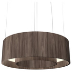 Cylindrical Drum Ring Pendant - American Walnut