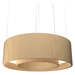Cylindrical Drum Ring Pendant - Maple