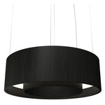 Cylindrical Drum Ring Pendant - Charcoal