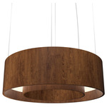 Cylindrical Drum Ring Pendant - Imbuia