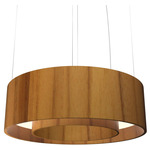 Cylindrical Drum Ring Pendant - Teak