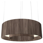 Cylindrical Drum Ring Pendant - American Walnut