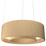 Cylindrical Drum Ring Pendant - Maple