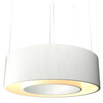Cylindrical Drum Ring Pendant - Organic White