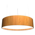 Cylindrical Large Pendant - Louro Freijo / White Acrylic