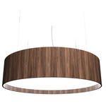 Cylindrical Large Pendant - American Walnut / White Acrylic