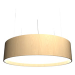 Cylindrical Large Pendant - Maple / White Acrylic
