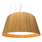 Conical Drum Pendant - Louro Freijo / White Acrylic