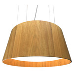 Conical Drum Pendant - Louro Freijo / White Acrylic