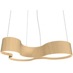 Organic KS Pendant - Maple / White Acrylic