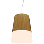 Conical Dual Pendant - Louro Freijo / White Acrylic