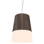 Conical Dual Pendant - American Walnut / White Acrylic