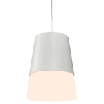 Conical Dual Pendant - Organic White / White Acrylic