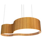 Organic Key Pendant - Teak / White Acrylic Organic Key Pendant - Teak / White Acrylic