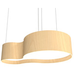 Organic Key Pendant - Maple / White Acrylic Organic Key Pendant - Maple / White Acrylic
