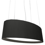 Oval Pendant - Charcoal / White Acrylic