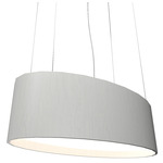 Oval Pendant - Organic White / White Acrylic