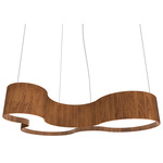 Organic KS Pendant - Imbuia / White Acrylic