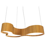 Organic KS Pendant - Teak / White Acrylic