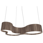 Organic KS Pendant - American Walnut / White Acrylic