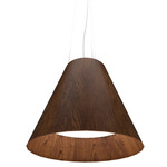 Conical Large Pendant - Imbuia / White Acrylic Conical Large Pendant - Imbuia / White Acrylic