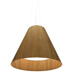 Conical Large Pendant - Louro Freijo / White Acrylic Conical Large Pendant - Louro Freijo / White Acrylic