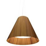 Conical Large Pendant - Teak / White Acrylic Conical Large Pendant - Teak / White Acrylic