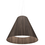Conical Large Pendant - American Walnut / White Acrylic Conical Large Pendant - American Walnut / White Acrylic