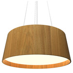 Conical Drum Pendant - Louro Freijo / White Acrylic