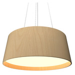 Conical Drum Pendant - Maple / White Acrylic